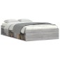 vidaXL Bettgestell Grau Sonoma 120x190 cm vidaXL Bettgestell Grau Sonoma 120x190 cm