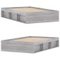 vidaXL Bettgestell Grau Sonoma 120x190 cm vidaXL Bettgestell Grau Sonoma 120x190 cm