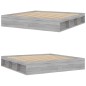 vidaXL Bettgestell Grau Sonoma 200x200 cm vidaXL Bettgestell Grau Sonoma 200x200 cm