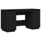 vidaXL Schreibtisch Schwarz 140x50x75 cm Massivholz Kiefer vidaXL Schreibtisch Schwarz 140x50x75 cm Massivholz Kiefer