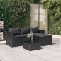 vidaXL Garten-Lounge-Set Schwarz Poly Rattan vidaXL Garten-Lounge-Set Schwarz Poly Rattan