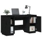vidaXL Schreibtisch Schwarz 140x50x75 cm Massivholz Kiefer vidaXL Schreibtisch Schwarz 140x50x75 cm Massivholz Kiefer