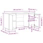 vidaXL Schreibtisch Schwarz 140x50x75 cm Massivholz Kiefer vidaXL Schreibtisch Schwarz 140x50x75 cm Massivholz Kiefer