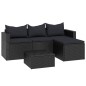 vidaXL Garten-Lounge-Set Schwarz Poly Rattan vidaXL Garten-Lounge-Set Schwarz Poly Rattan