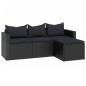 vidaXL Garten-Lounge-Set Schwarz Poly Rattan vidaXL Garten-Lounge-Set Schwarz Poly Rattan