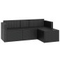 vidaXL Garten-Lounge-Set Schwarz Poly Rattan vidaXL Garten-Lounge-Set Schwarz Poly Rattan