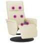 vidaXL Massagesessel mit Fußteil Creme Kunstleder vidaXL Massagesessel mit Fußteil Creme Kunstleder