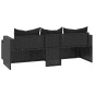 vidaXL Garten-Lounge-Set Schwarz Poly Rattan vidaXL Garten-Lounge-Set Schwarz Poly Rattan