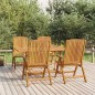 vidaXL 5-tlg. Garten-Essgruppe Massivholz Teak vidaXL 5-tlg. Garten-Essgruppe Massivholz Teak