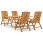 vidaXL 5-tlg. Garten-Essgruppe Massivholz Teak vidaXL 5-tlg. Garten-Essgruppe Massivholz Teak