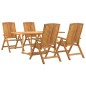 vidaXL 5-tlg. Garten-Essgruppe Massivholz Teak vidaXL 5-tlg. Garten-Essgruppe Massivholz Teak