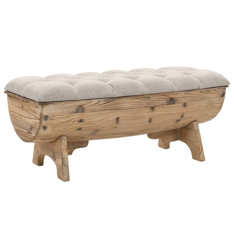 vidaXL Aufbewahrungsbank Massivholz und Stoff 103 x 51 x 44 cm vidaXL Aufbewahrungsbank Massivholz und Stoff 103 x 51 x 44 cm