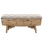 vidaXL Aufbewahrungsbank Massivholz und Stoff 103 x 51 x 44 cm vidaXL Aufbewahrungsbank Massivholz und Stoff 103 x 51 x 44 cm