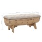vidaXL Aufbewahrungsbank Massivholz und Stoff 103 x 51 x 44 cm vidaXL Aufbewahrungsbank Massivholz und Stoff 103 x 51 x 44 cm