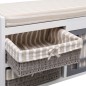 vidaXL Flurbank Weiß 70 x 33,5 x 45 cm Paulownia Holz vidaXL Flurbank Weiß 70 x 33,5 x 45 cm Paulownia Holz
