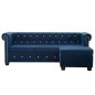 vidaXL Chesterfield Sofa L-förmig Samtbezug 199x142x72 cm Blau vidaXL Chesterfield Sofa L-förmig Samtbezug 199x142x72 cm Blau
