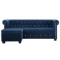 vidaXL Chesterfield Sofa L-förmig Samtbezug 199x142x72 cm Blau vidaXL Chesterfield Sofa L-förmig Samtbezug 199x142x72 cm Blau