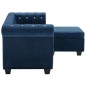 vidaXL Chesterfield Sofa L-förmig Samtbezug 199x142x72 cm Blau vidaXL Chesterfield Sofa L-förmig Samtbezug 199x142x72 cm Blau