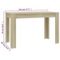 vidaXL Esstisch Sonoma-Eiche 120x60x76 cm Holzwerkstoff vidaXL Esstisch Sonoma-Eiche 120x60x76 cm Holzwerkstoff