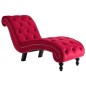 vidaXL Chaiselongue Rot Samt vidaXL Chaiselongue Rot Samt