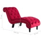vidaXL Chaiselongue Rot Samt vidaXL Chaiselongue Rot Samt