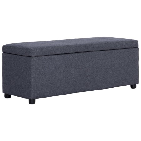 vidaXL Bank mit Staufach 116 cm Dunkelgrau Polyester 