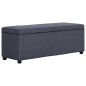 vidaXL Bank mit Staufach 116 cm Dunkelgrau Polyester vidaXL Bank mit Staufach 116 cm Dunkelgrau Polyester