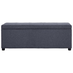 vidaXL Bank mit Staufach 116 cm Dunkelgrau Polyester 