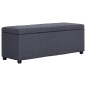 vidaXL Bank mit Staufach 116 cm Dunkelgrau Polyester vidaXL Bank mit Staufach 116 cm Dunkelgrau Polyester