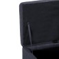 vidaXL Bank mit Staufach 116 cm Dunkelgrau Polyester vidaXL Bank mit Staufach 116 cm Dunkelgrau Polyester