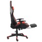 vidaXL Gaming-Stuhl mit Fußstütze Drehbar Rot PVC vidaXL Gaming-Stuhl mit Fußstütze Drehbar Rot PVC