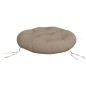 Kissen Rund Taupe Ø 60 x 11 cm Oxford-Gewebe Kissen Rund Taupe Ø 60 x 11 cm Oxford-Gewebe