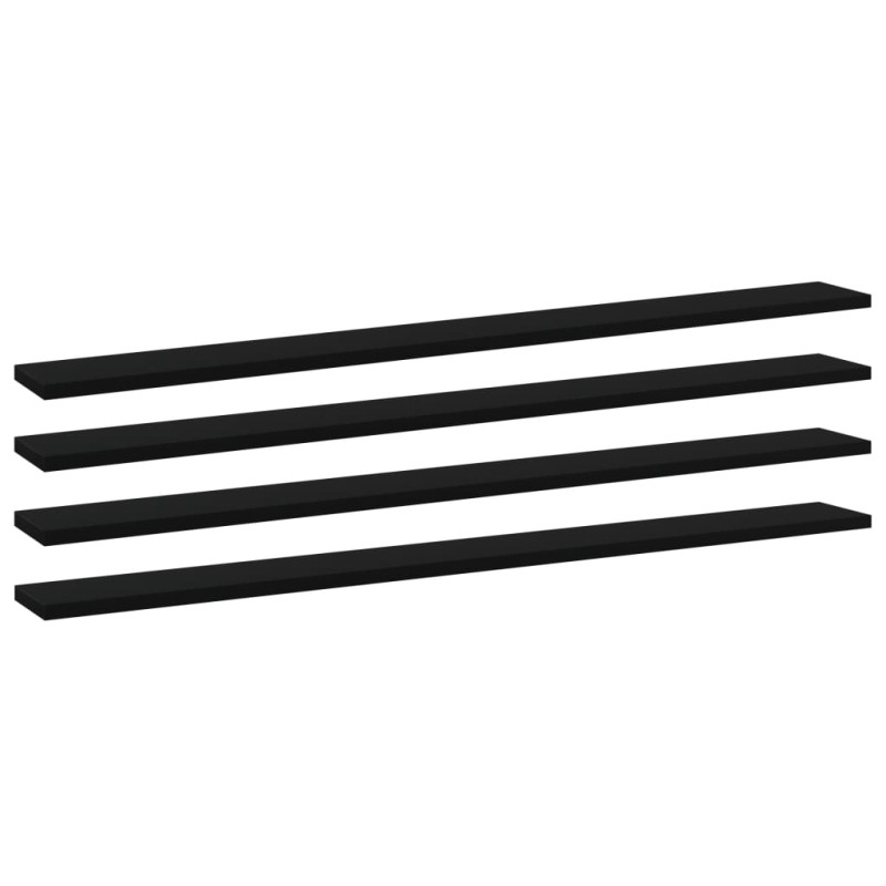 vidaXL Bücherregal-Bretter 4 Stk. Schwarz 100x10x1,5 cm Holzwerkstoff vidaXL Bücherregal-Bretter 4 Stk. Schwarz 100x10x1,5 cm Holzwerkstoff