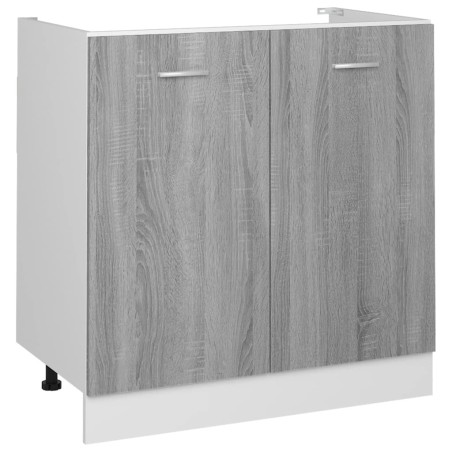 vidaXL Spülenunterschrank Grau Sonoma 80x46x81,5 cm Holzwerkstoff