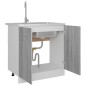 vidaXL Spülenunterschrank Grau Sonoma 80x46x81,5 cm Holzwerkstoff vidaXL Spülenunterschrank Grau Sonoma 80x46x81,5 cm Holzwerkstoff