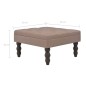 vidaXL Hocker Braun 60 x 60 x 36 cm Polyester vidaXL Hocker Braun 60 x 60 x 36 cm Polyester