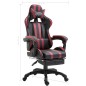 vidaXL Gaming-Stuhl mit Fußstütze Weinrot Kunstleder vidaXL Gaming-Stuhl mit Fußstütze Weinrot Kunstleder