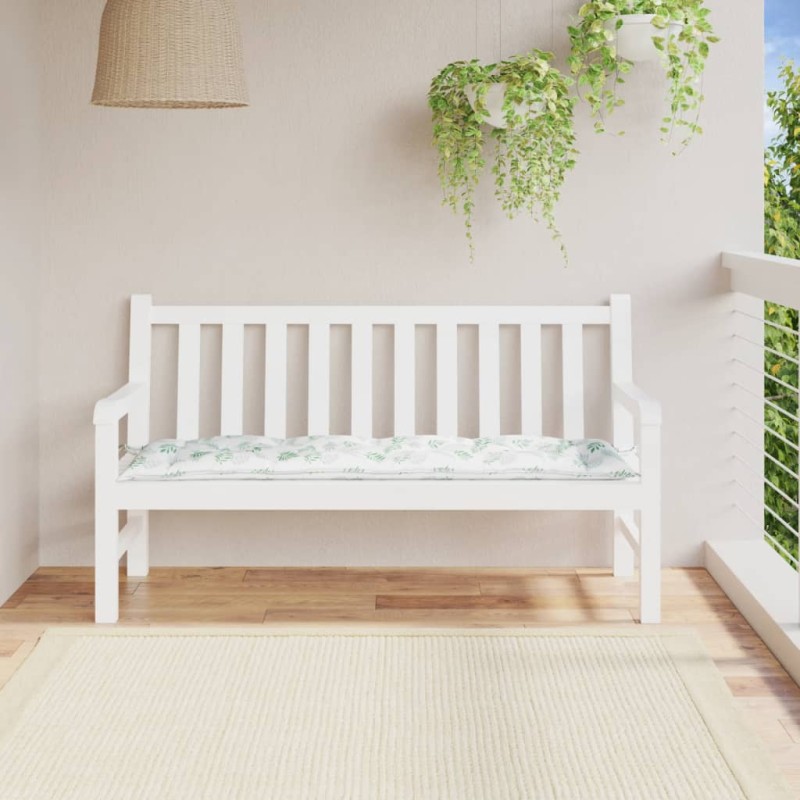 vidaXL Gartenbank-Auflage Blattmuster 150x50x7 cm Oxford-Gewebe vidaXL Gartenbank-Auflage Blattmuster 150x50x7 cm Oxford-Gewebe