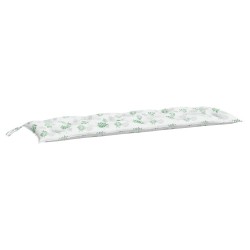 vidaXL Gartenbank-Auflage Blattmuster 150x50x7 cm Oxford-Gewebe
