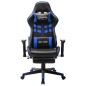 vidaXL Gaming-Stuhl mit Fußstütze Schwarz und Blau Kunstleder vidaXL Gaming-Stuhl mit Fußstütze Schwarz und Blau Kunstleder
