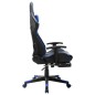 vidaXL Gaming-Stuhl mit Fußstütze Schwarz und Blau Kunstleder vidaXL Gaming-Stuhl mit Fußstütze Schwarz und Blau Kunstleder