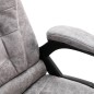 vidaXL Bürostuhl mit Massagefunktion Hellgrau Wildleder-Optik