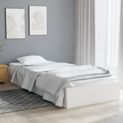 vidaXL Massivholzbett Weiß 90x190 cm