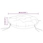 Kissen Rund Grau Ø 60 x 11 cm Oxford-Gewebe Kissen Rund Grau Ø 60 x 11 cm Oxford-Gewebe