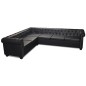 vidaXL Chesterfield Ecksofa 6-Sitzer Kunstleder Schwarz vidaXL Chesterfield Ecksofa 6-Sitzer Kunstleder Schwarz