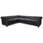 vidaXL Chesterfield Ecksofa 6-Sitzer Kunstleder Schwarz vidaXL Chesterfield Ecksofa 6-Sitzer Kunstleder Schwarz