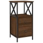 vidaXL Nachttische 2 Stk. Braun Eiche 34x35,5x70 cm Holzwerkstoff vidaXL Nachttische 2 Stk. Braun Eiche 34x35,5x70 cm Holzwerkstoff