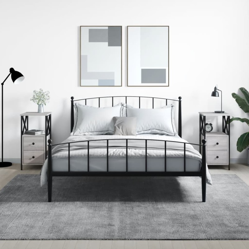 vidaXL Nachttische 2 Stk. Grau Sonoma 34x35,5x70 cm Holzwerkstoff vidaXL Nachttische 2 Stk. Grau Sonoma 34x35,5x70 cm Holzwerkstoff