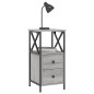 vidaXL Nachttische 2 Stk. Grau Sonoma 34x35,5x70 cm Holzwerkstoff vidaXL Nachttische 2 Stk. Grau Sonoma 34x35,5x70 cm Holzwerkstoff