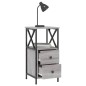 vidaXL Nachttische 2 Stk. Grau Sonoma 34x35,5x70 cm Holzwerkstoff vidaXL Nachttische 2 Stk. Grau Sonoma 34x35,5x70 cm Holzwerkstoff